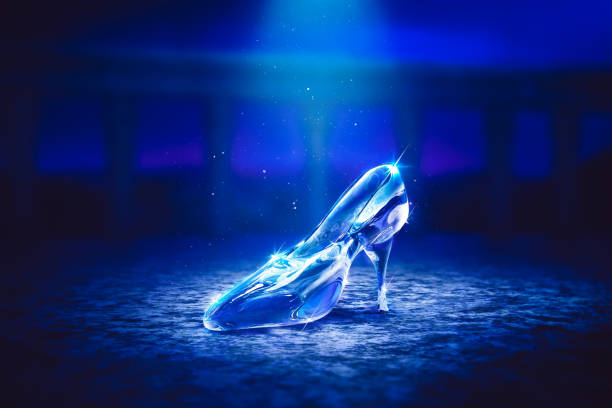 contes-et-methaphores-rupture-amoureuse chaussure verre - éclairées - fond bleu
